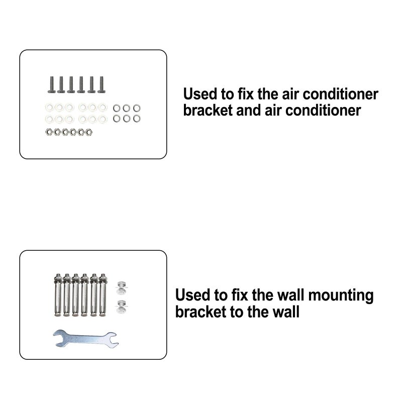 POPMOON Stainless Steel Mounting Bracket for 9000-36000BTU Condenser Ductless Mini Split Air Conditioner Heat Pump Systems (Triangular) - Image 5